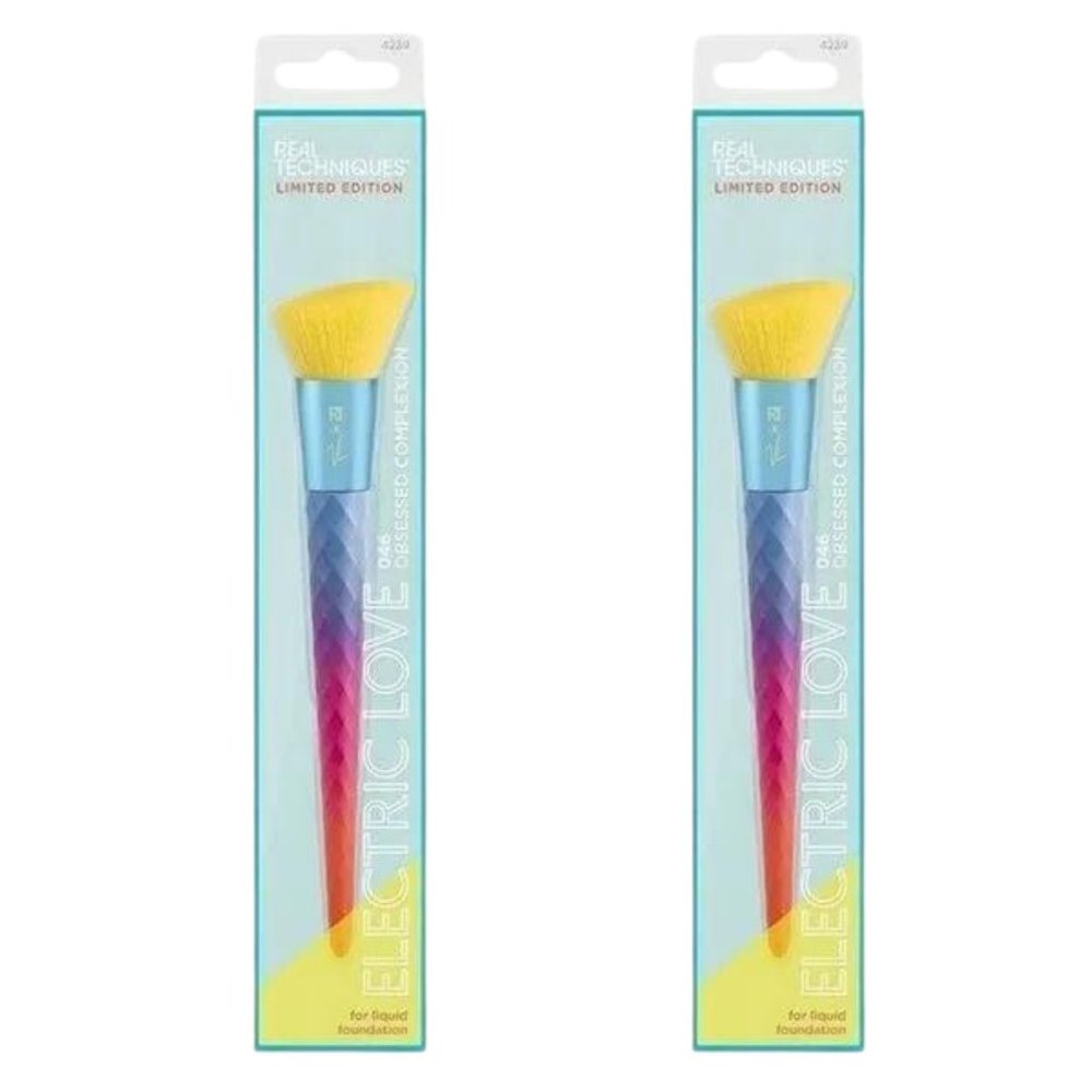 PACK OF 2 Real Techniques LIMITED EDITION Electric Love 037 Cream ~Powder Brush